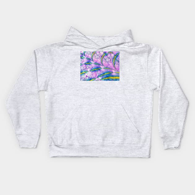 Pink Leaf Abstract Kids Hoodie by pinkal